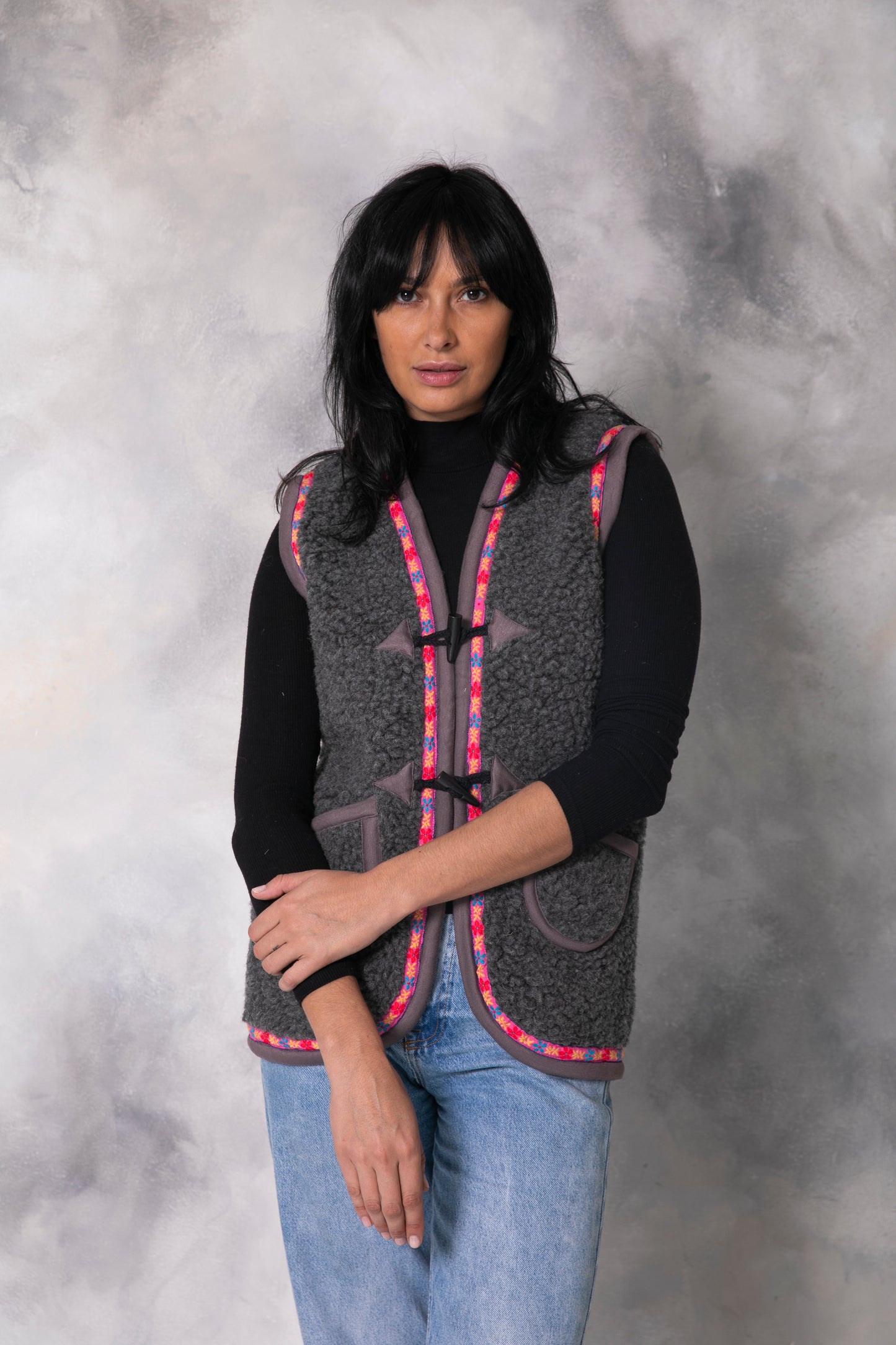 Al Ula Vest - Virgin Wool - Grey