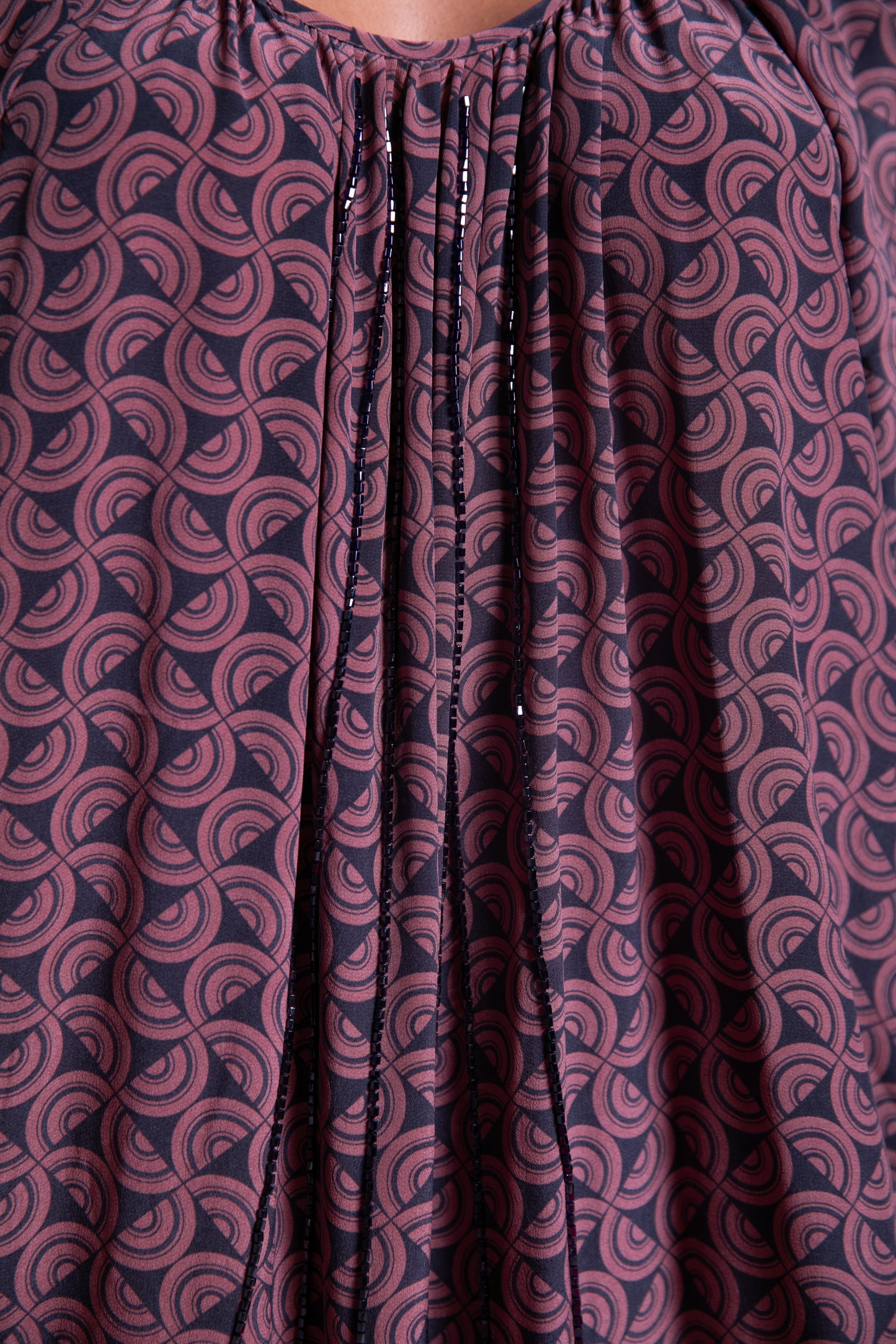 Silk embroidered Dress