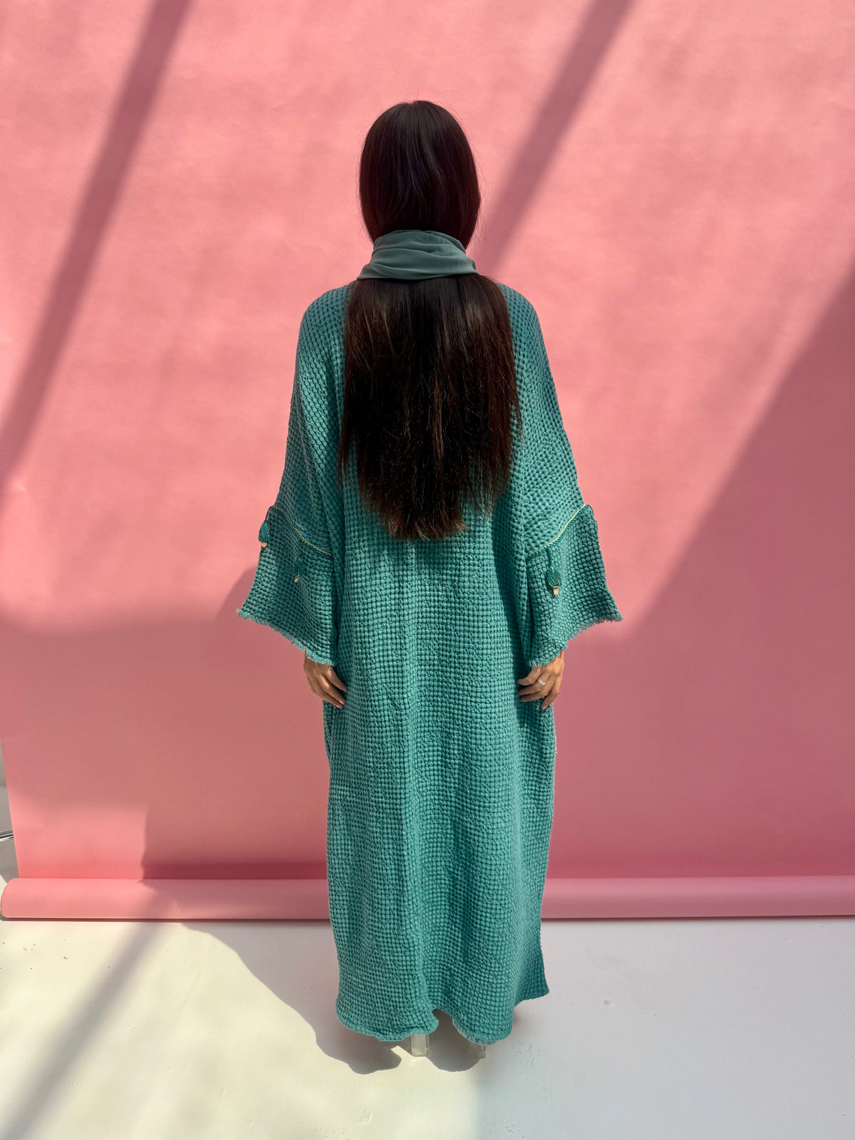 Waffle abaya - Ice Cream - Teal