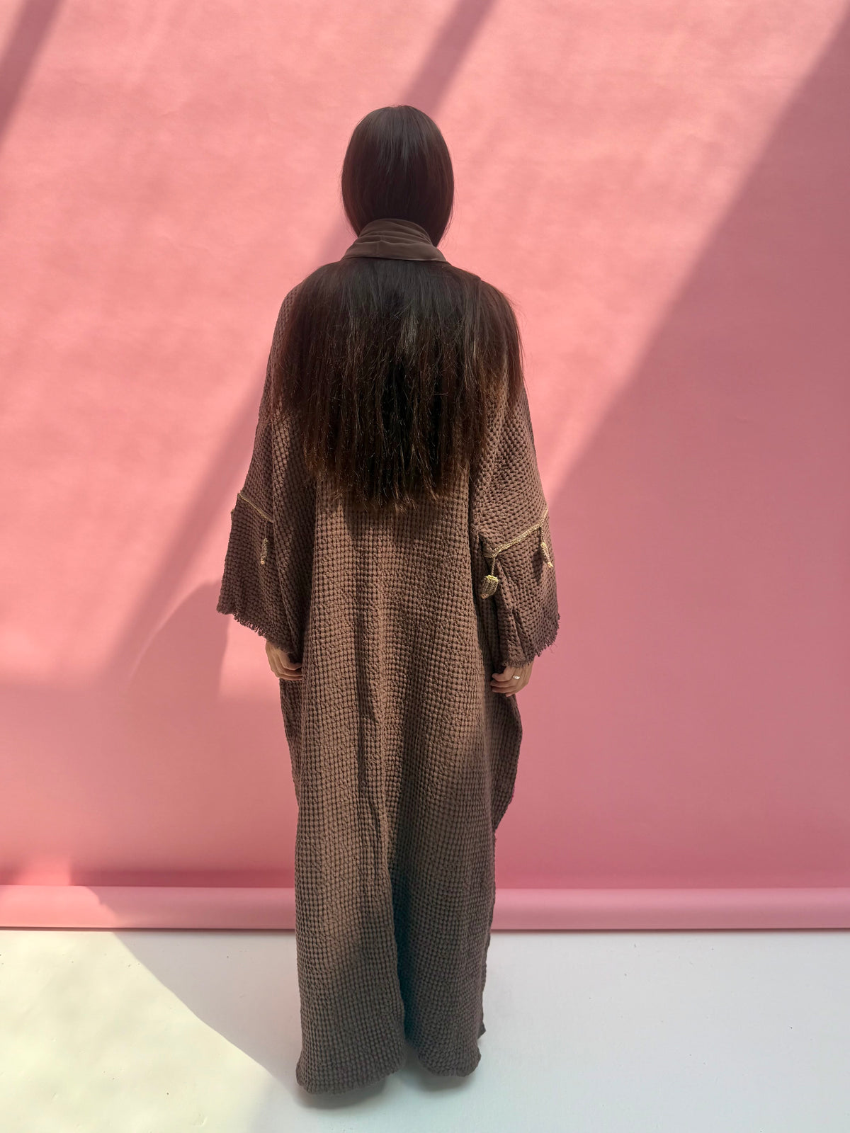 Waffle abaya - Ice Cream - Brown