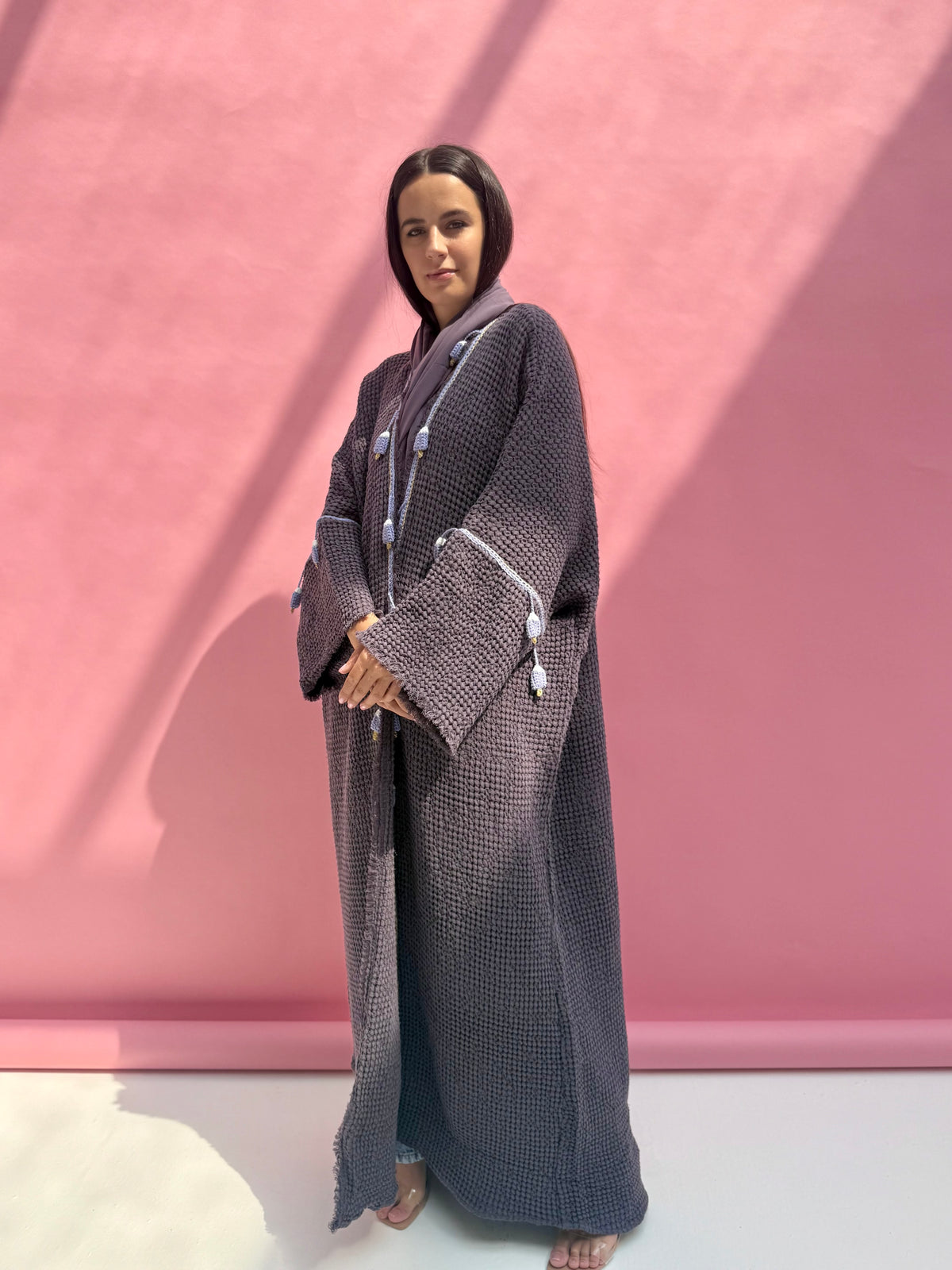 Waffle abaya - Ice Cream - Dark Purple