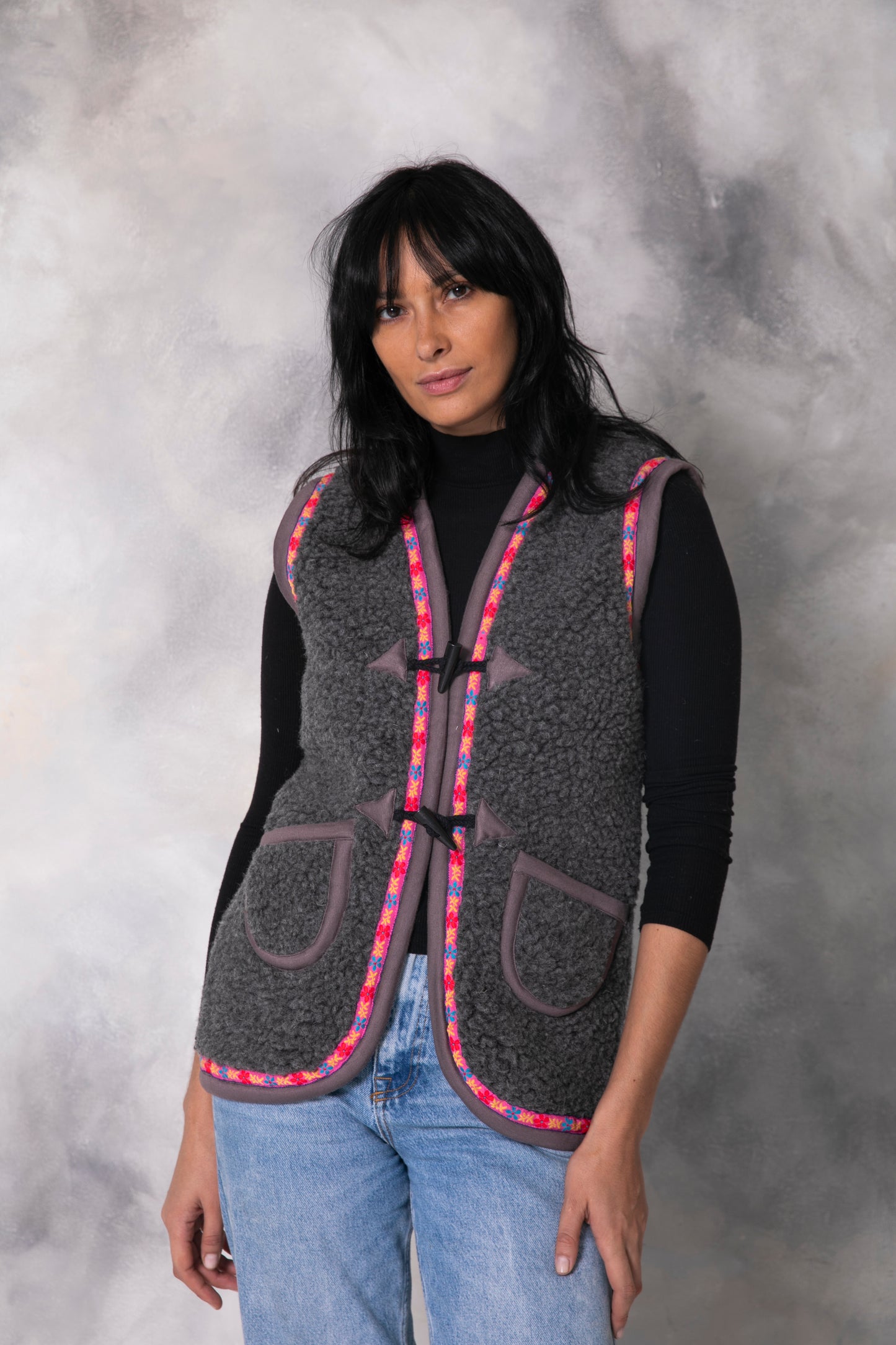 Al Ula Vest - Virgin Wool - Grey