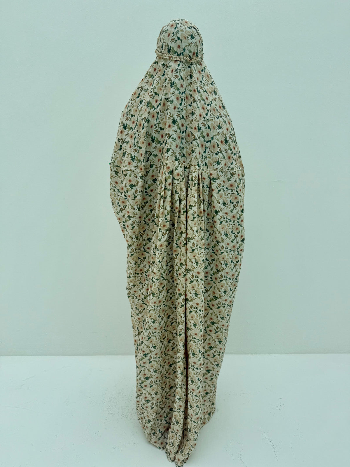 Muslin Prayer dress with handmade crochet