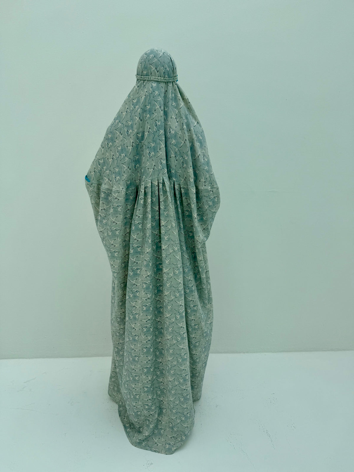 Muslin Prayer dress with handmade crochet