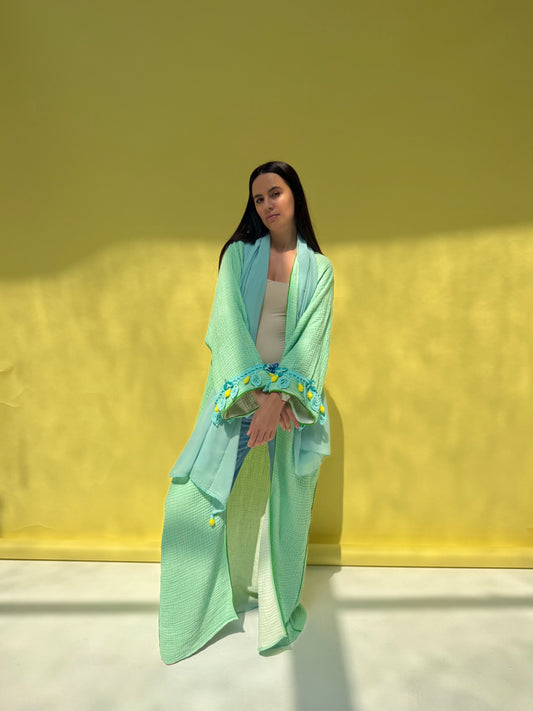 Lemon Drop - Turquoise abaya
