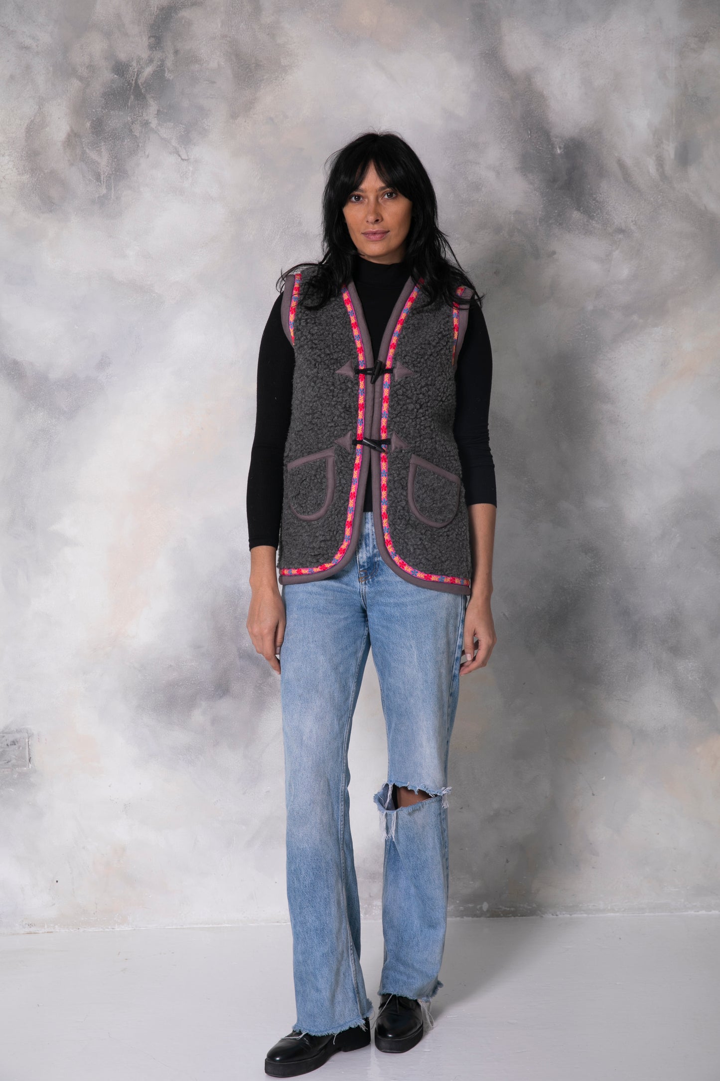 Al Ula Vest - Virgin Wool - Grey