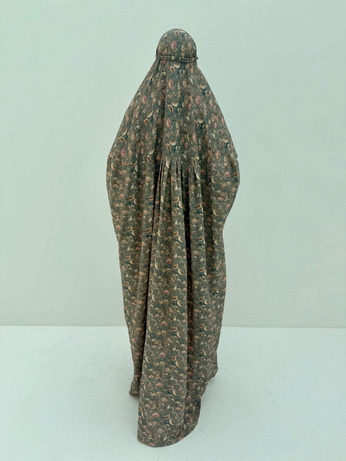 Muslin Prayer dress with handmade crochet