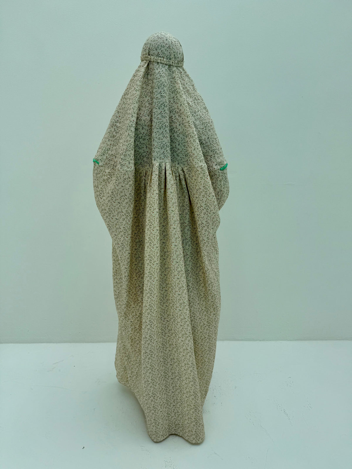 Linen Prayer dress with handmade crochet