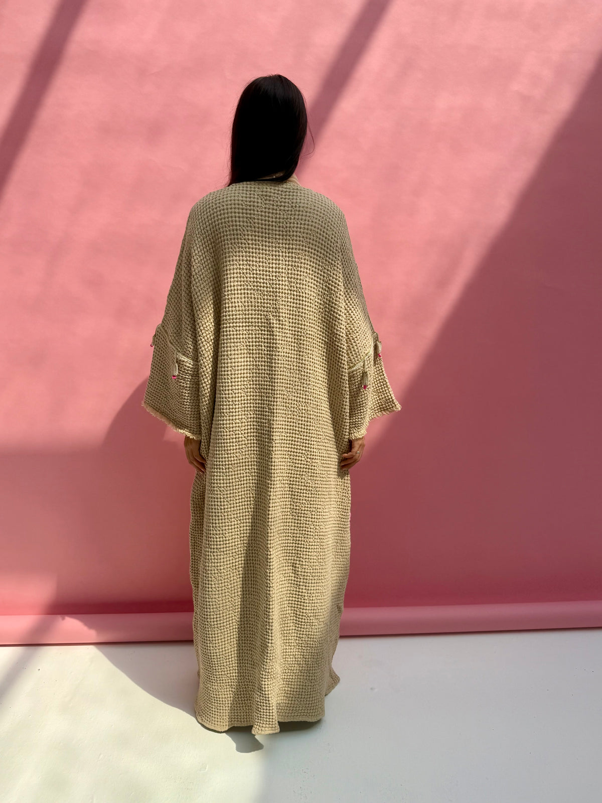 Waffle abaya - Ice Cream - Beige