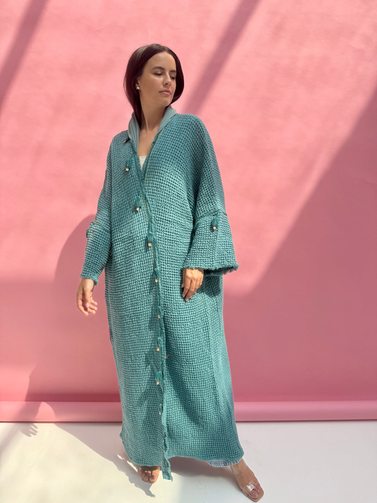 Waffle abaya - Ice Cream - Teal