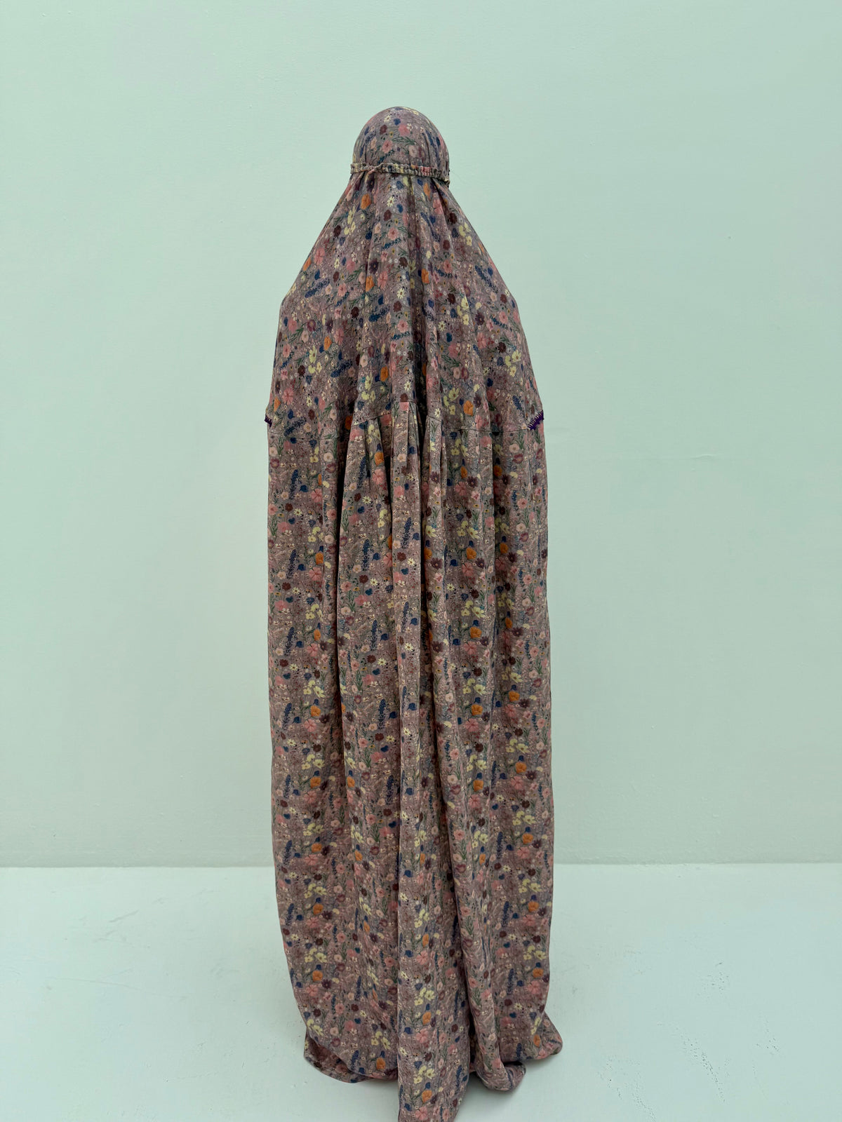 Muslin Prayer dress with handmade crochet