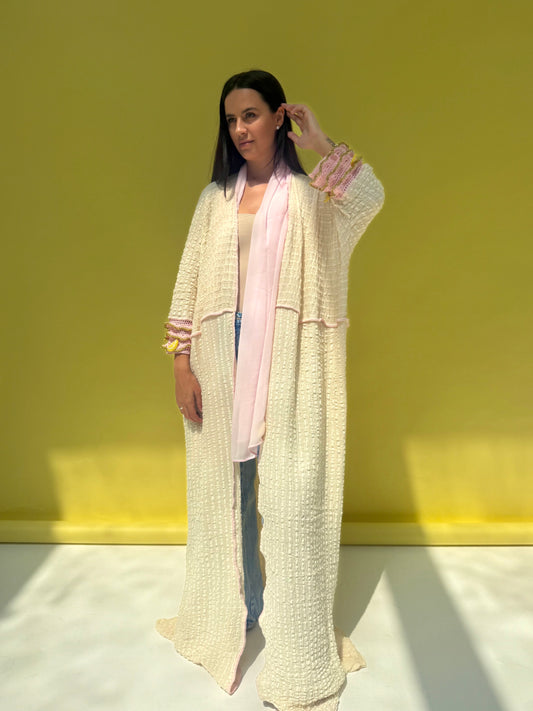 Lemon Drop - Off white abaya