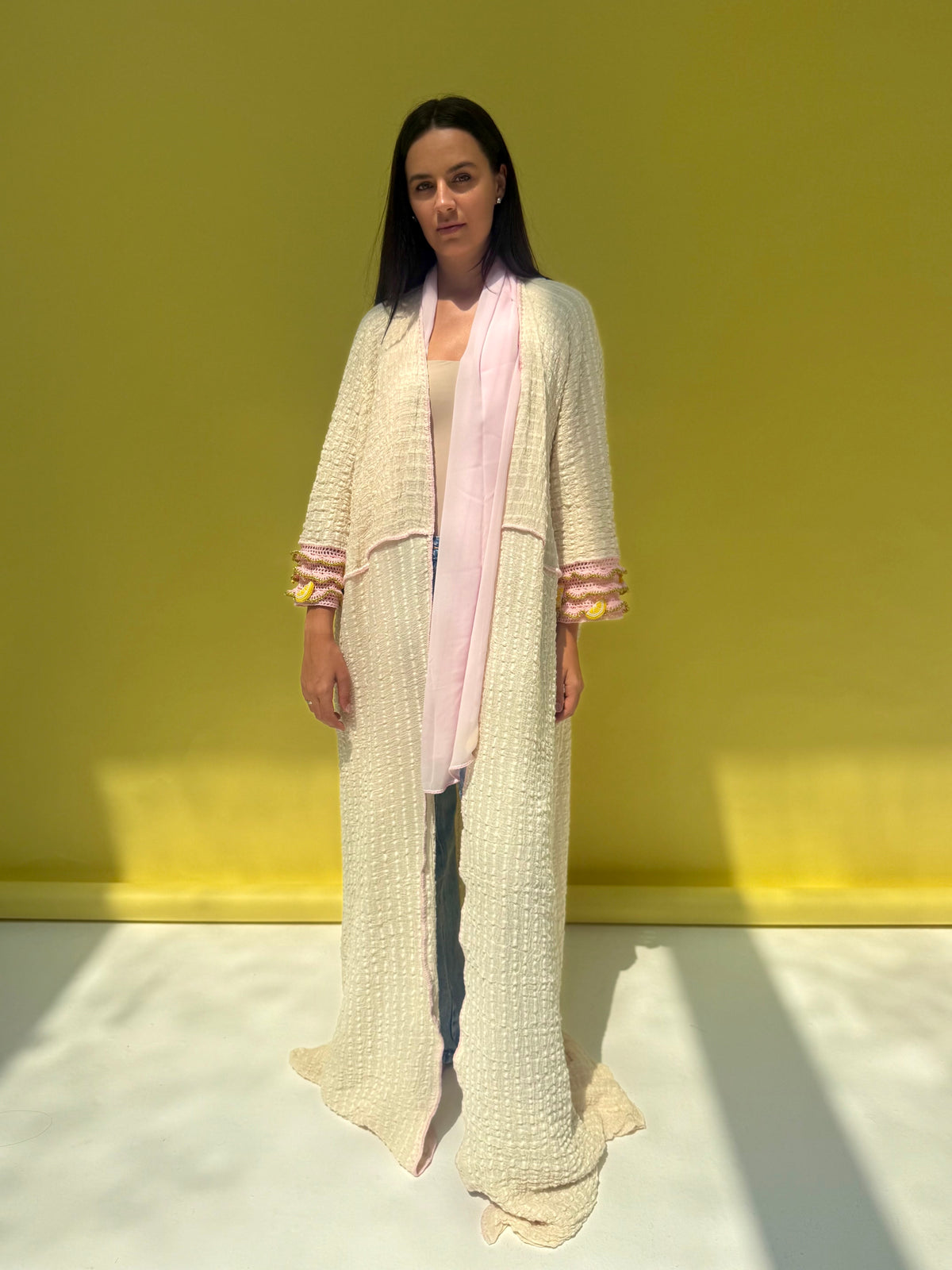 Lemon Drop - Off white abaya