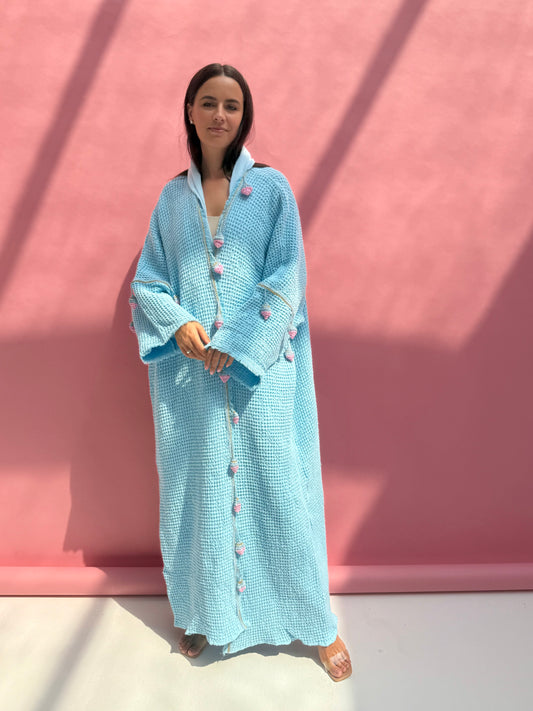 Waffle abaya - Ice Cream - Light Blue