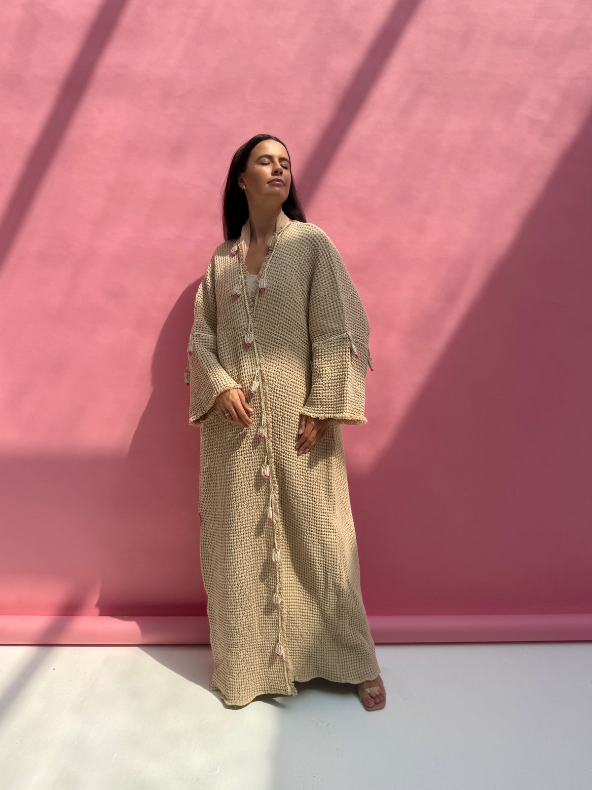 Waffle abaya - Ice Cream - Beige