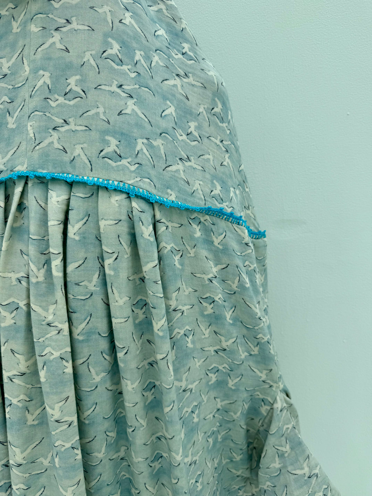 Muslin Prayer dress with handmade crochet
