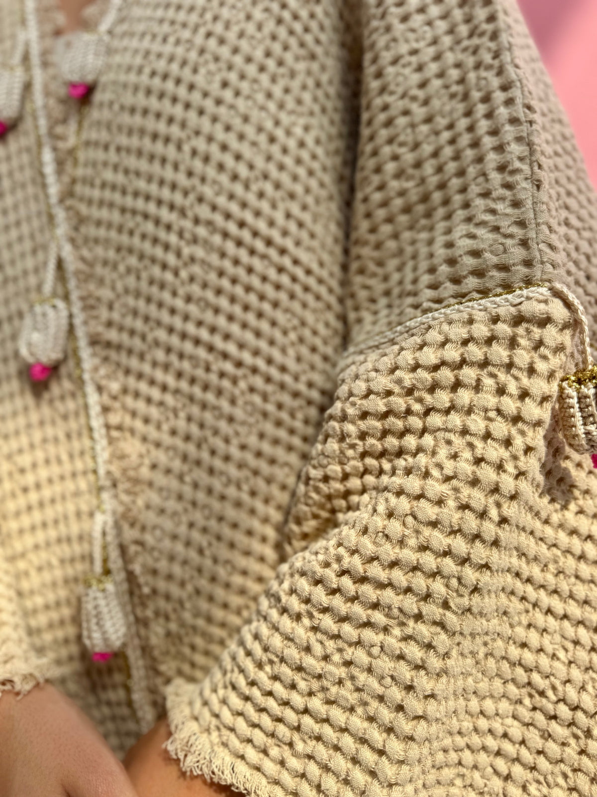 Waffle abaya - Ice Cream - Beige