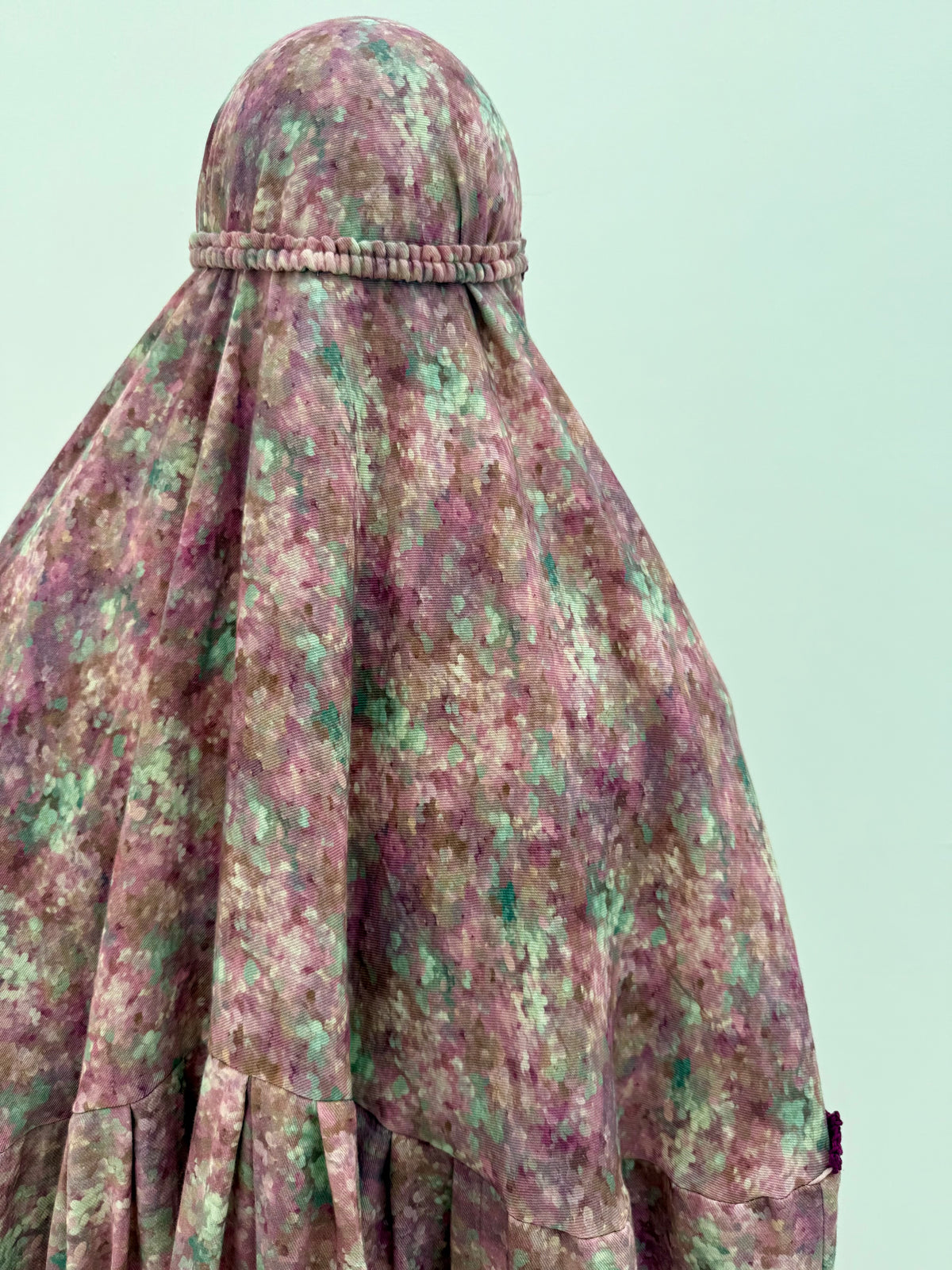 Muslin Prayer dress with handmade crochet