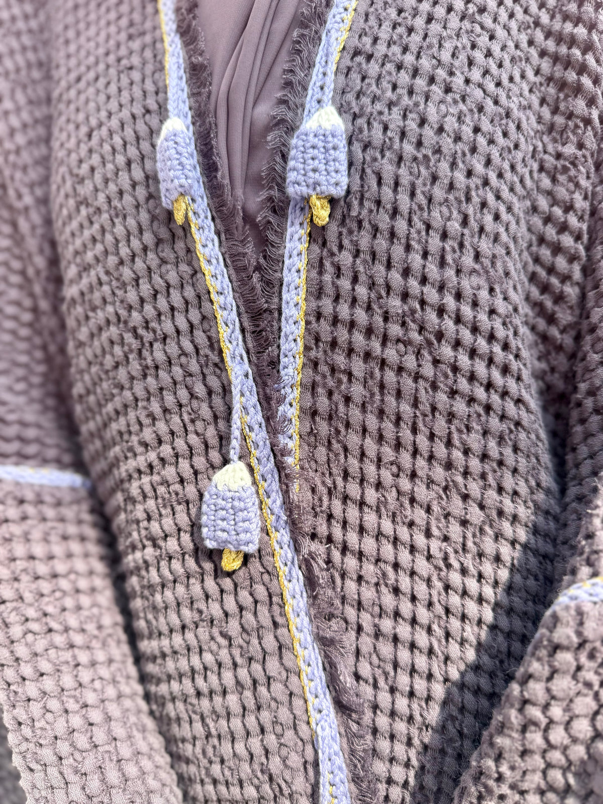 Waffle abaya - Ice Cream - Dark Purple